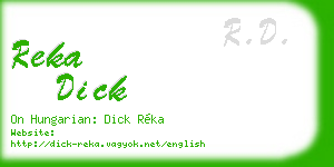 reka dick business card